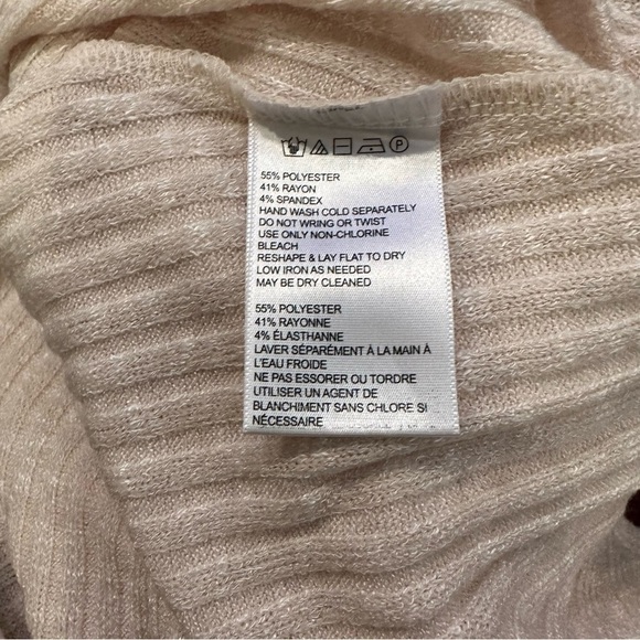 Urban Outfitters cream ribbed cutout sweater sz XS - Picture 5 of 6